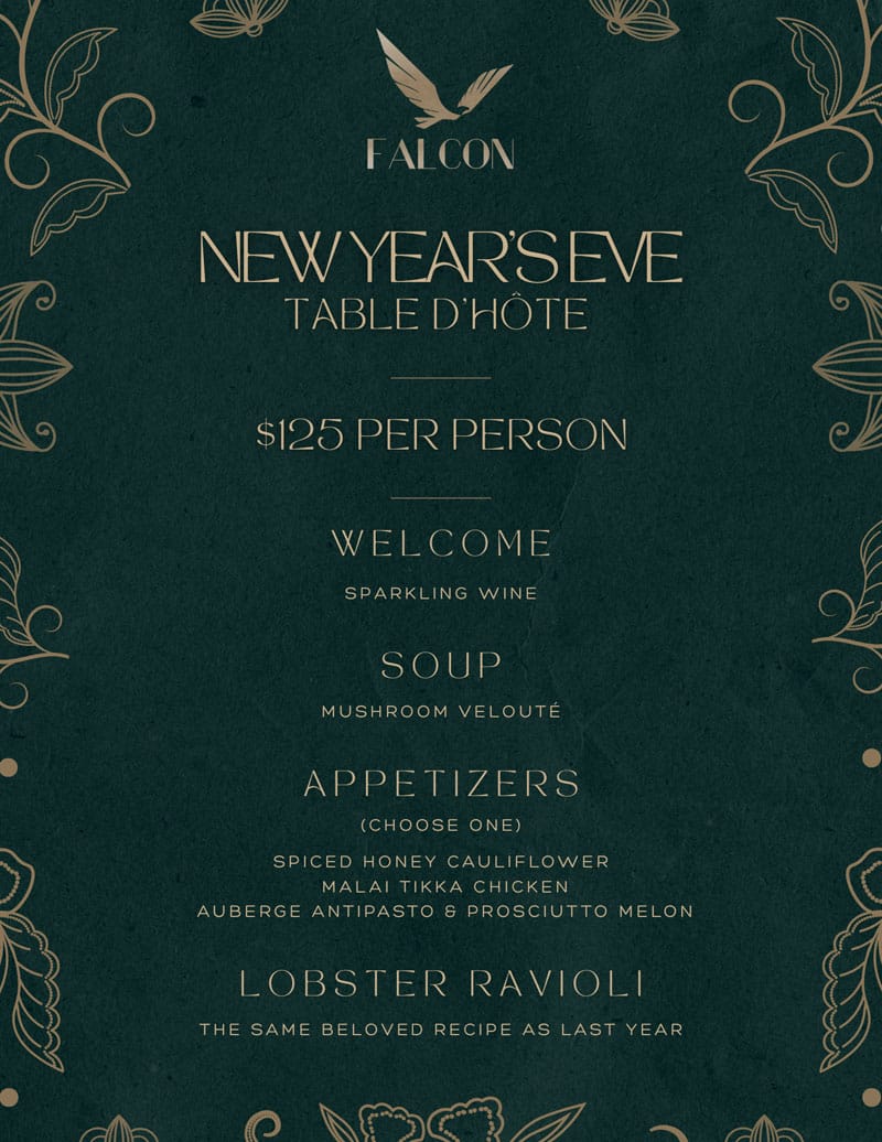 new years eve menu 2026