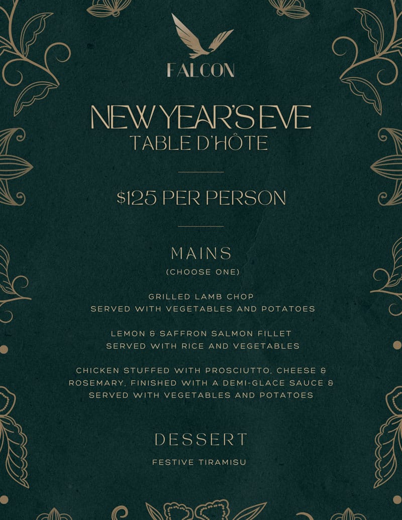 new years eve menu 2026